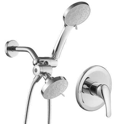 7-Spray Round Dual Shower System in (Valve Included）