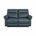 Dark Gray Leather Loveseat
