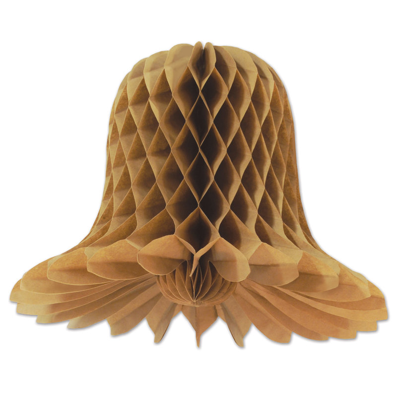Cloche de papier kraft, H 9 po x l 9,5 po x P 9,5 po