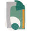 Tapis vert / ivoire Saidey-1984252755