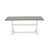 9 Piece Kitchen Table Set Includes a Rectangle Dining Table with X-Legs and 8 Baby Blue Linen Fabric Parsons Dining Chairs, Linen White-2074373461-2074373450-2074373451