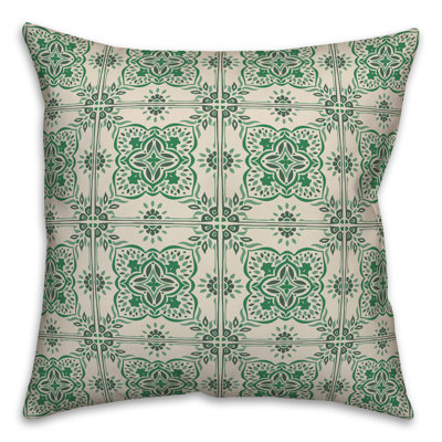 Floral Outdoor Reversible Throw Pillow