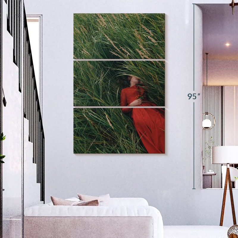 Leisha Woman In Red, 74" H x 48" W