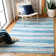 Brogun Handwoven Cotton Ivory/Blue Area Rug