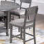 Ensemble de 2 chaises haute avec dossier en échelle moderne Chaise de salle à manger-1419417706