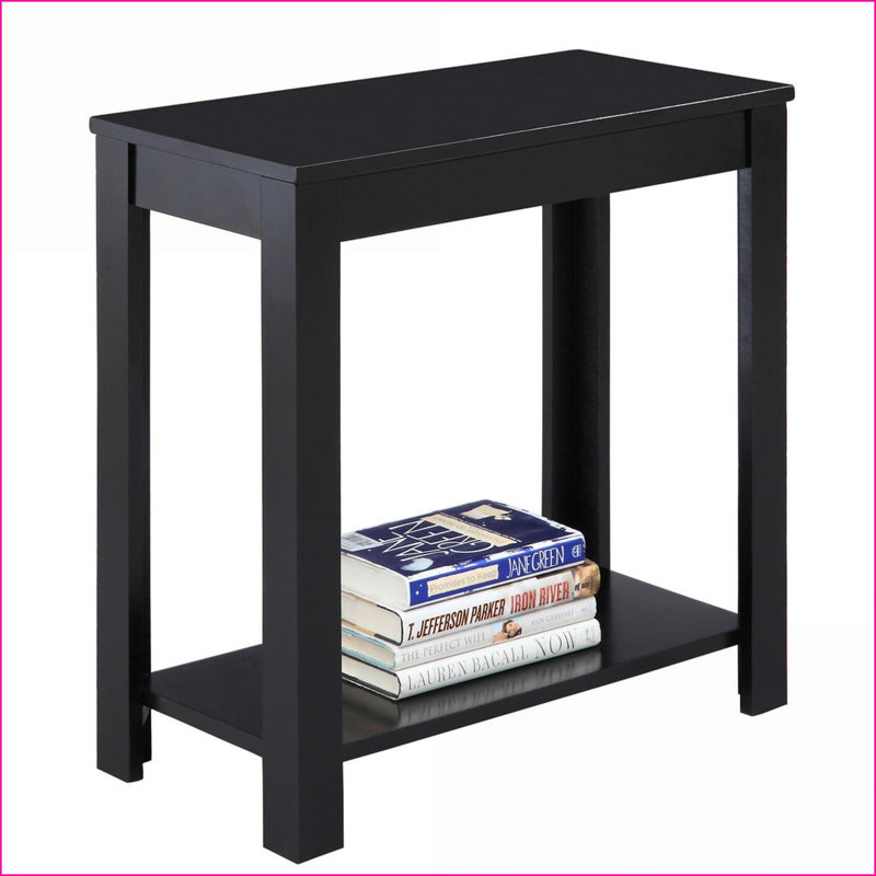 Table basse 24 po en bois noir - peu encombrante pour toute pièce, complète la décoration intérieure