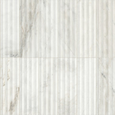 Carrelage mural en marbre 4 po x 12 po Castella de Blanc