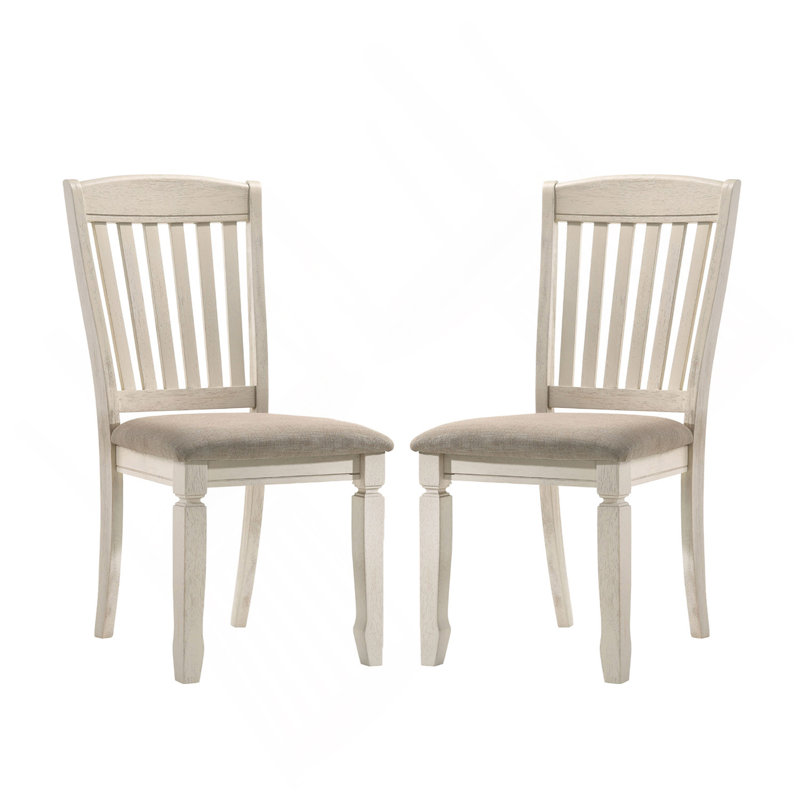 Ensemble de 2 chaises de salle à manger avec dossier à lattes