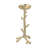 4.5X4.5X12" Gold Aluminum Pillar Candle Holder With Coral Branch Design