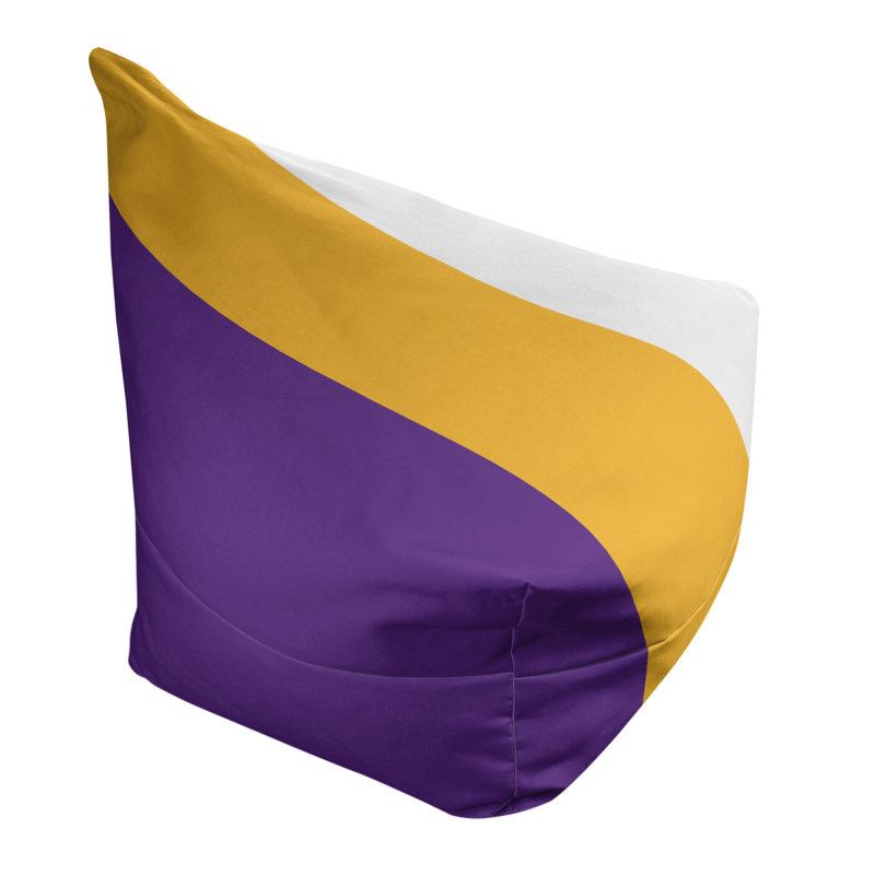 Los Angeles LA Bean Bag Cover, Purple/Gold/White, 2" x 38" x 42"