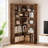 Duanna Farmhouse Bookshelf Corner Bookcase 72.8” Large Bookcase Wood Bookshelf Tall L Shaped Bookshelf 5 Tier Corner Shelf Display Rack Etagere Shelf Storage For Office Bedroom (Half Panel, Retro)-1296802917