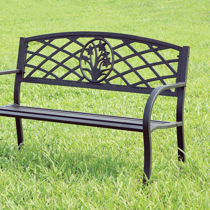 Banc de jardin en acier inoxydable Carlile
