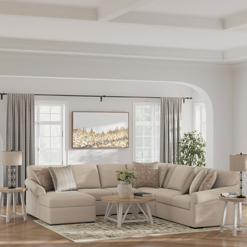 Canapé modulaire 5 pièces avec méridienne Iwan, Orienté à droite