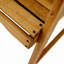 Ensemble de 2 chaises de salle à manger d'extérieur résistantes aux intempéries en bois d'acacia-2132374620