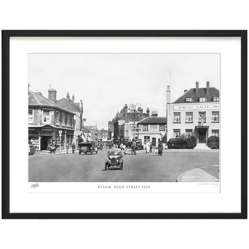 Epsom, High Street 1924 by Francis Frith - Single Picture Frame Print, 60cm H x 80cm W x 2.3cm D