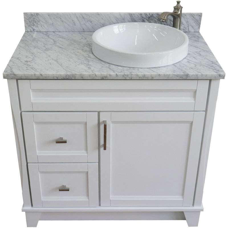 Meuble-lavabo simple 37 po Poitier, Blanc