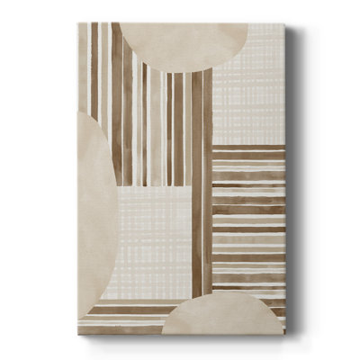 Neutral Stripes -Custom Wrapped Gallery Cavas