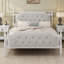 Tête de lit pour très grand lit, bois de pin massif, aucun sommier requis, offre un lit blanc antique avec une tête de lit fine-1303025867-1303025864