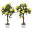 Decorative Artificial Rose Bushes, Ready-to-Use Potted Florals for Indoor Home Accent,2 Pack