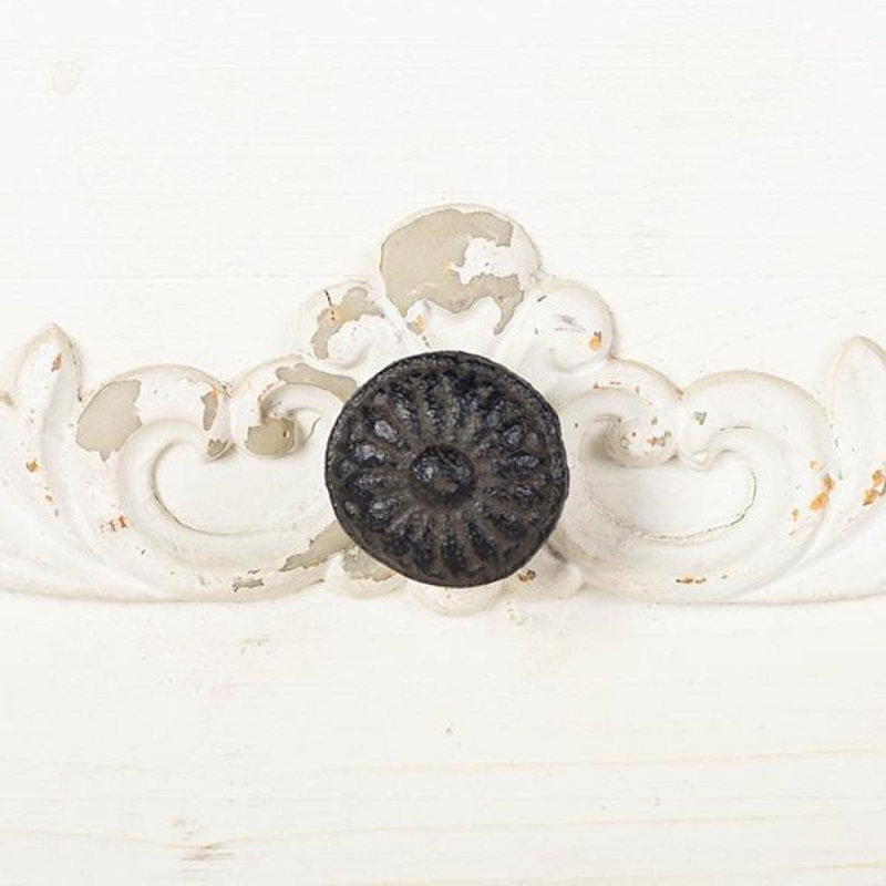 Bouton de commode en fonte, Noir, noir, noir, noir