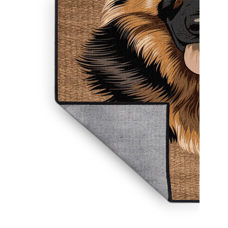  Tapis lavable pour berger allemand, Rond 4 pi