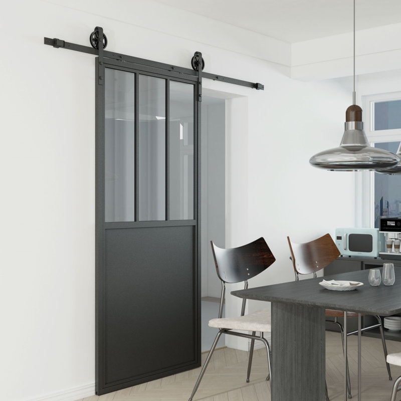Beverly Metal Sliding Door, 210cm H x 100cm W x 3cm D