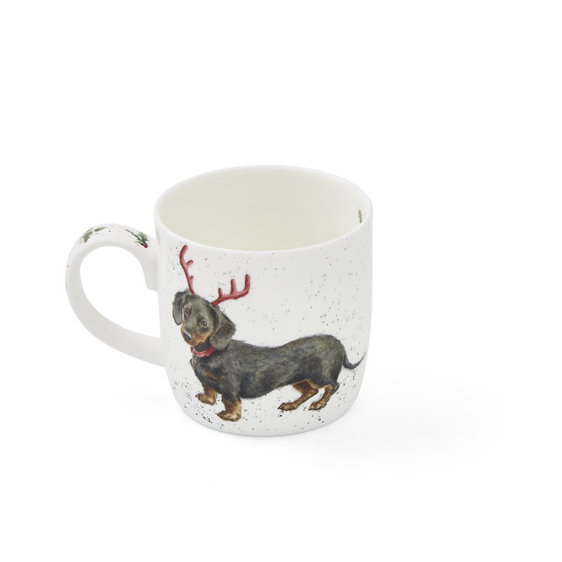 Classic Wrendale Designs, Dachshund Snow Mug