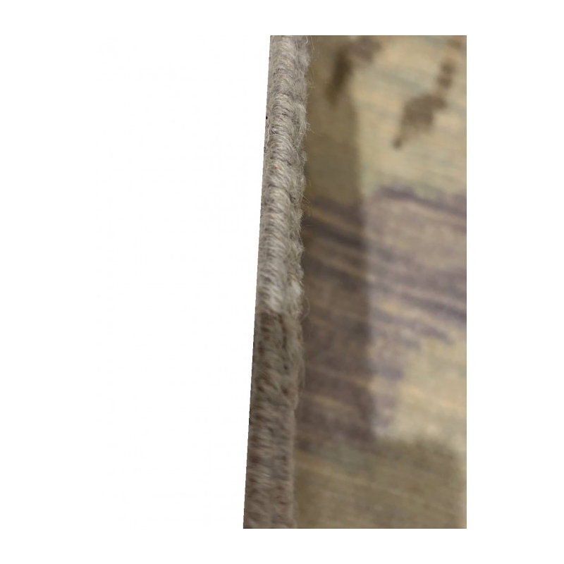 Tapis rectangulaire en laine d'agneau rectangulaire unique de 4 pi x 6 pi Jaine gris