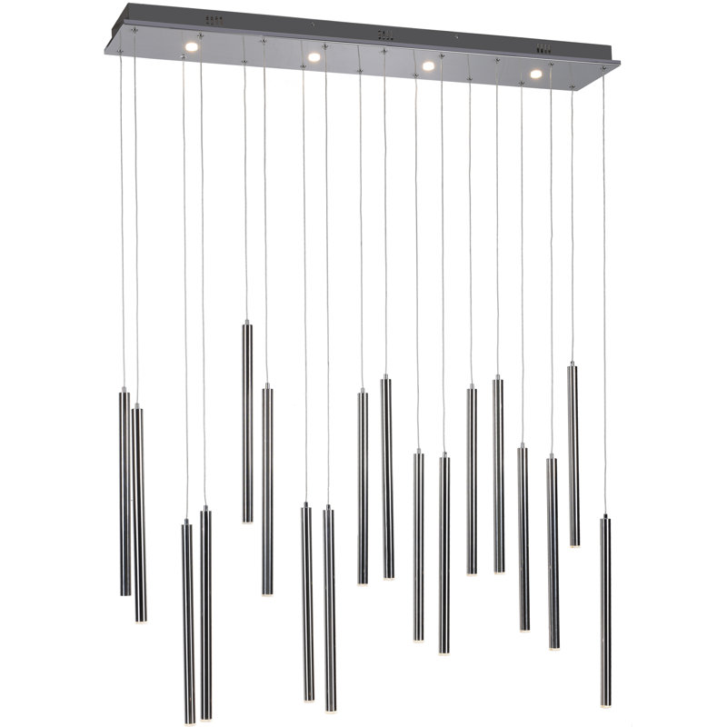 Modern 18 Light LED Rod Pendant