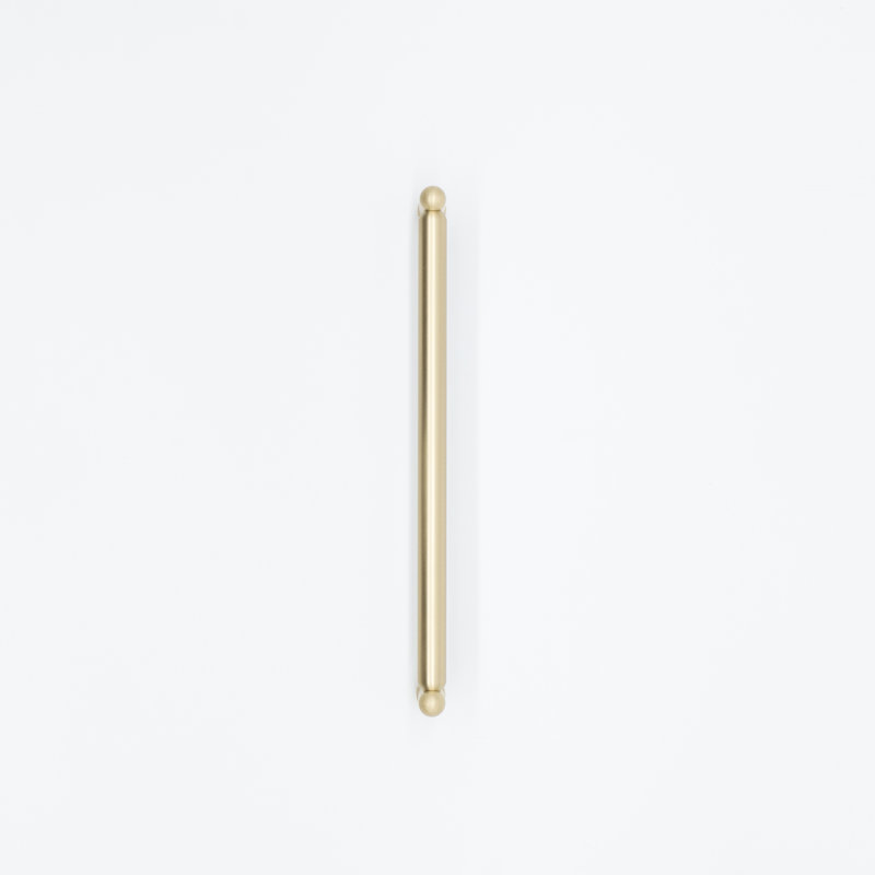 Knurled Bar / Handle Pull, Satin Brass, 8"