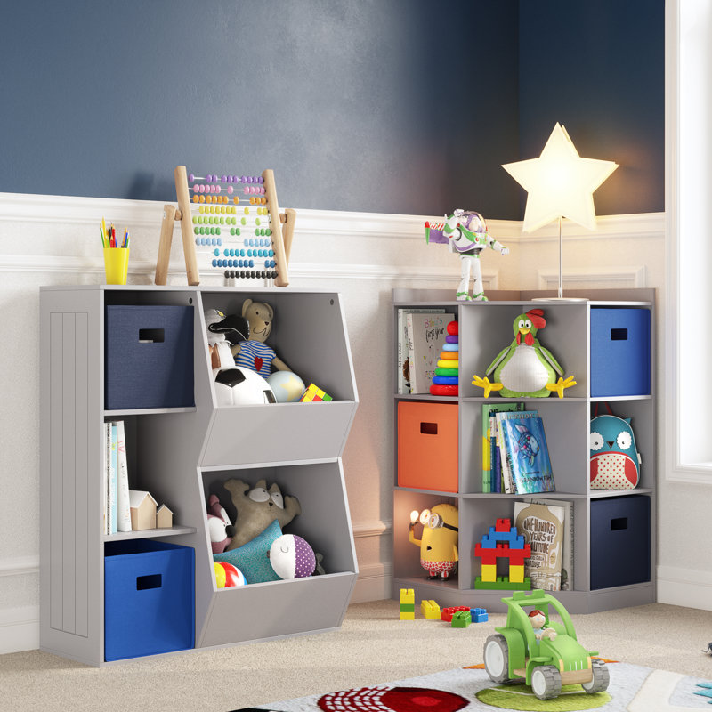 Blue Elephant Toy Organiser, Grey
