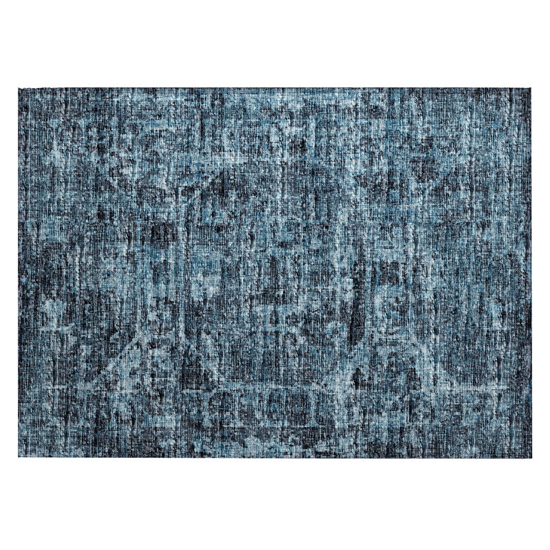Tapis intérieur / extérieur en polyester tissé à la machine Fenwick, Rectangle 1 pi 8 po x 2 pi 6 po