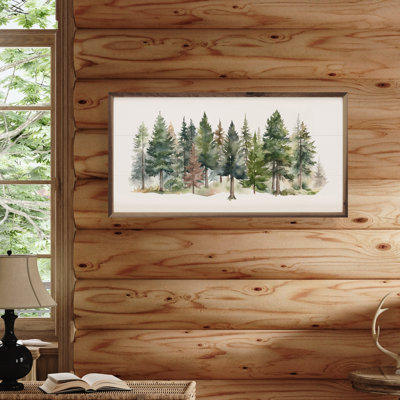 Watercolor Pines Forest Ii