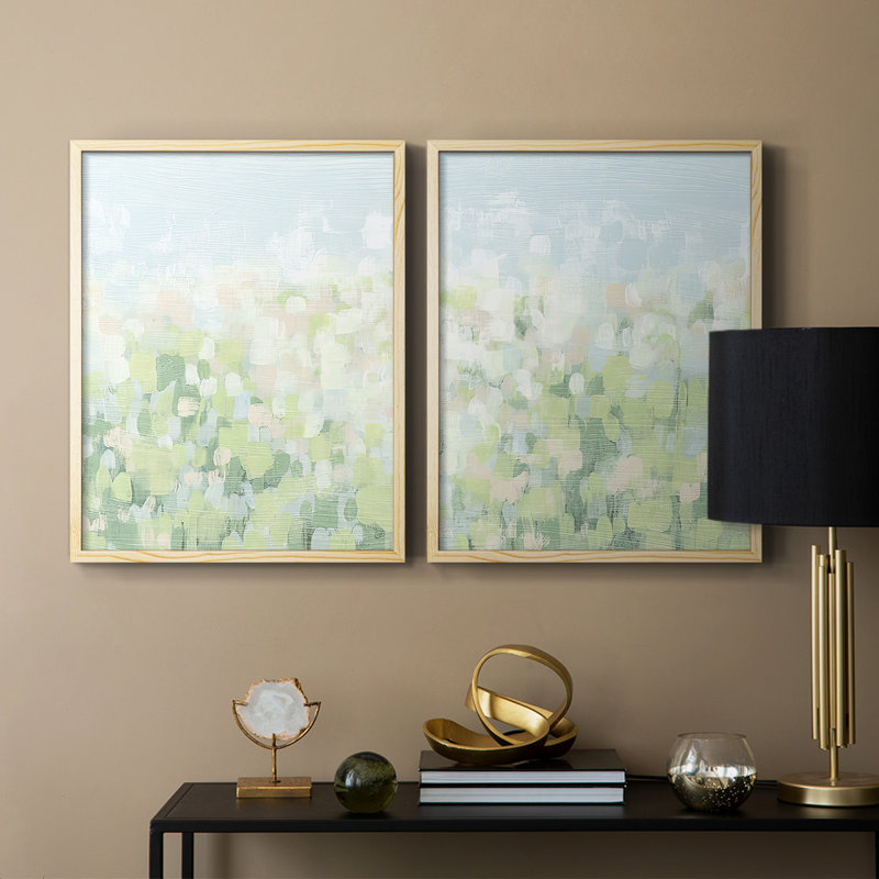 «Kaleidoscope Meadow I», reproduction encadrée de qualité supérieure - prête à être accrochée - aucun clou requis - aucun clou requis