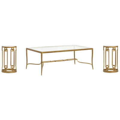 Tesch Rectangular Cocktail Table With 2 Accent Table
