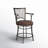 Maryrose Swivel Upholstered Faux Leather Counter Stool with Steel Frame-484553228