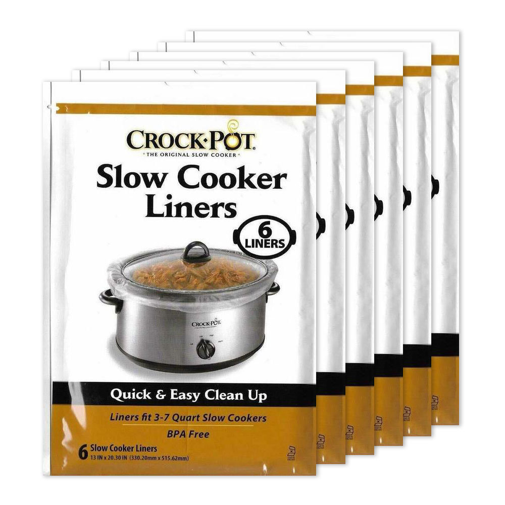 Crock-Pot Slow Cooker Liners Fits 3-7 Quart Cookers 6-Pack Quick