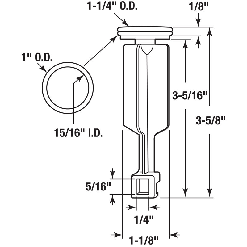 Bouchon de drain de lavabo Prime-Line