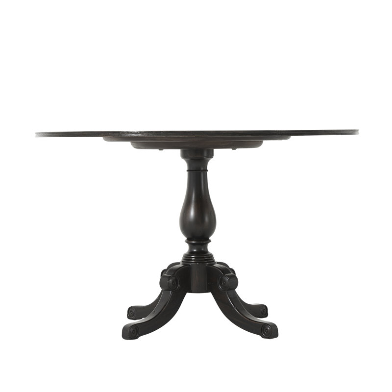Marst Hill Acacia and Mahogany Round Solid Wood Top with Solid Wood Base Dining Table