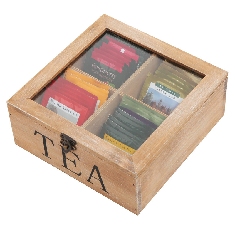 MyGift Wood Tea Box