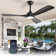 52 Inch  Outdoor Fan Light Dimmable Remote APP Control