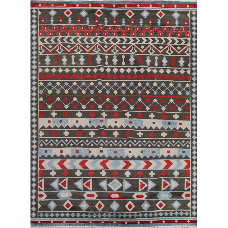 Tribal Geometric Abstract Oriental Area Rug 8x10