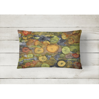  Abstract with Mother Earth Fabric Indoor/Outdoor Throw Pillow