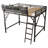 Full Loft Bed with Ladder and Storage Shelves, Metal High Loft Bed for Kids and Teens, Black-359209905-359209910