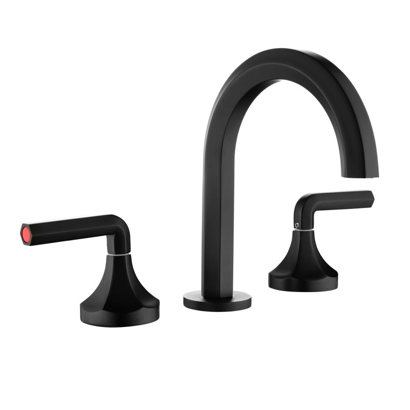 Widespread 2-handle Bathroom Faucet, Matte Black