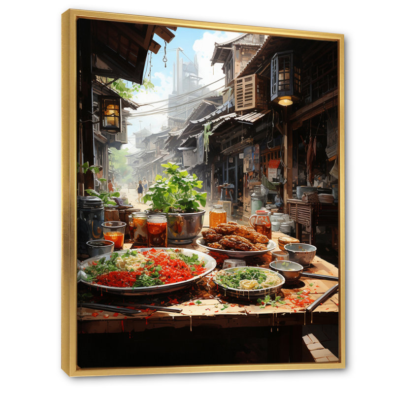 Vietnamese Street Food III, Cadre flottant doré, H 32 po x l 24 po x P 1 po