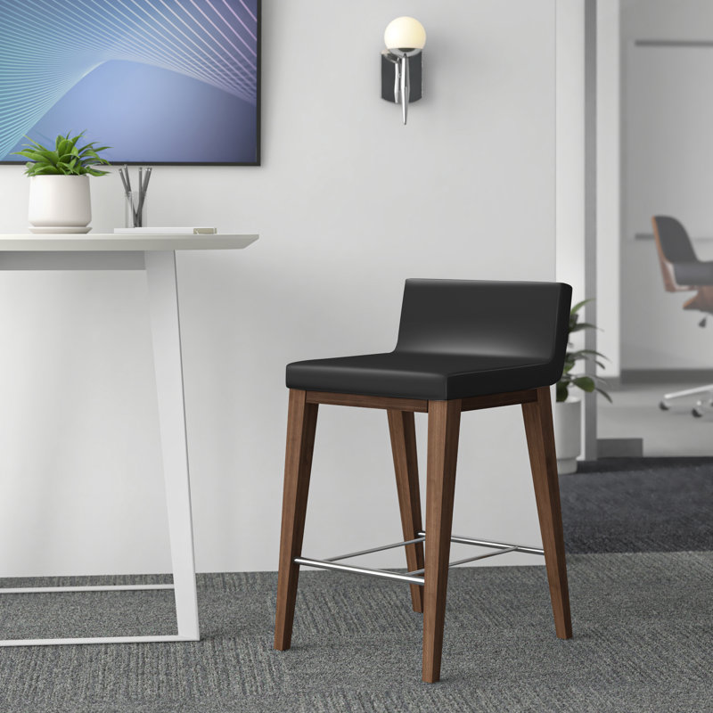 Tabouret de bar et de comptoir Harlowe, Noir, Tabouret de comptoir (assise de 24 po de hauteur)