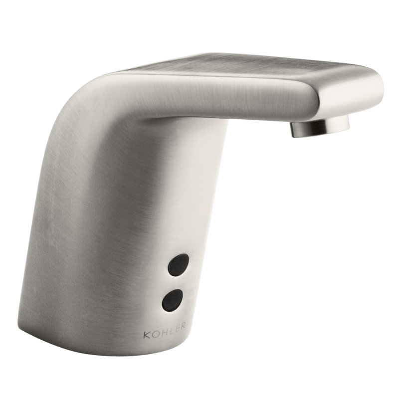 Sculpted Single Hole Bathroom Faucet, Vibrant Stainless