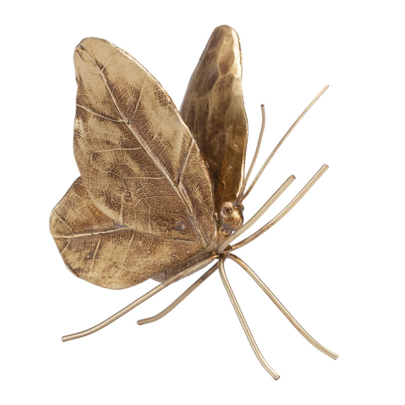 Leaf Butterfly Shelf Sitter (Set of 2), Gold