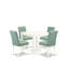 L'ensemble de table de salle à manger 5 pièces comprend une table de salle à manger et 4 chaises de cuisine en polyester vert saule, blanc lin-272530957-306885456-310075274
